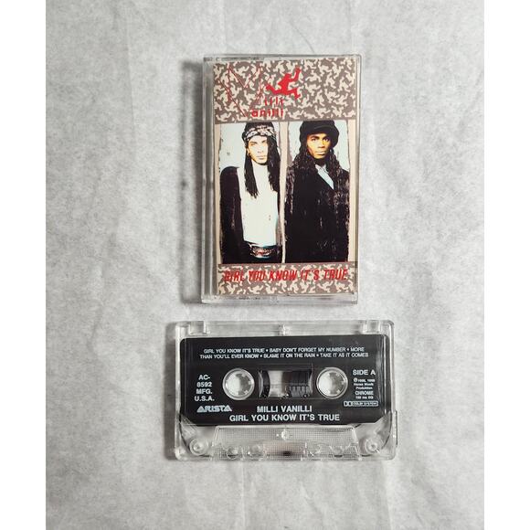 Milli Vanilli Girl You Know Its True Tested Cassette (Arista, 1988,1989) - Picture 4 of 6